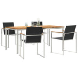 Garden Dining Set 5 pcs Solid Wood Teak