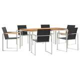 Garden Dining Set 7 pcs Solid Wood Teak