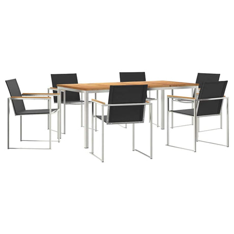 Garden Dining Set 7 pcs Solid Wood Teak