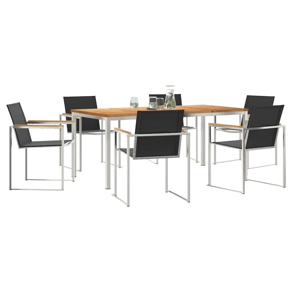 Garden Dining Set 7 pcs Solid Wood Teak