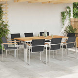 Garden Dining Set 9 pcs Solid Wood Teak
