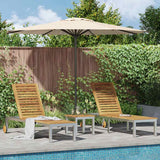 Sun Loungers 2 pcs with Table 3 pcs Brown Solid acacia wood