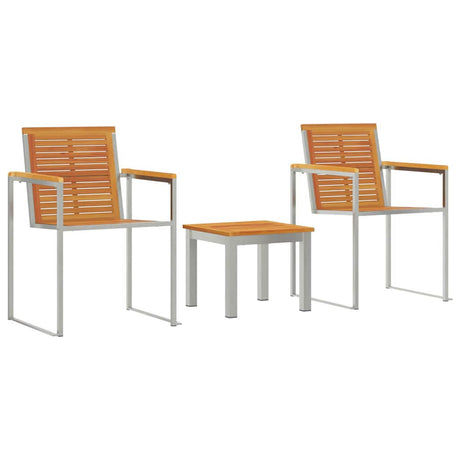 Sun Lounger 3 pcs Brown 200 x 60 x 88cm Solid Acacia wood