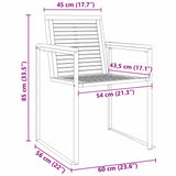 Sun Lounger 3 pcs Brown 200 x 60 x 88cm Solid Acacia wood