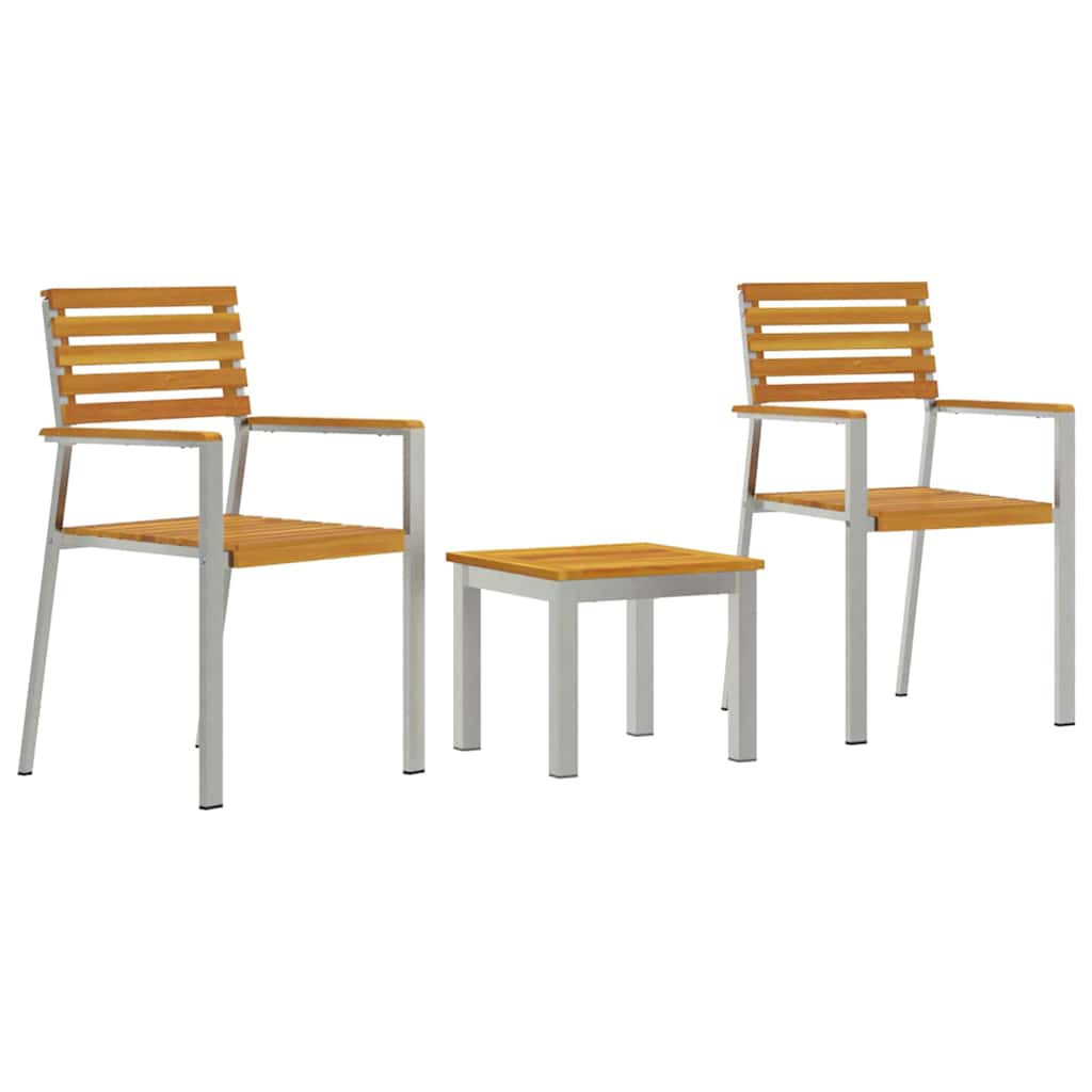 Garden Dining Set 3 pcs Brown Solid Acacia wood