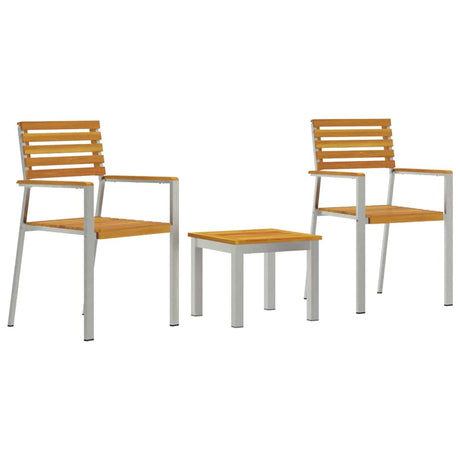 Garden Dining Set 3 pcs Brown Solid Acacia wood