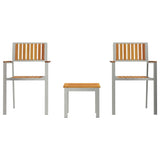 Garden Dining Set with Cushion 3 pcs Brown Solid Acacia wood