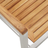 Sun Lounger 3 pcs Brown 200 x 60 x 88cm Solid Teak wood