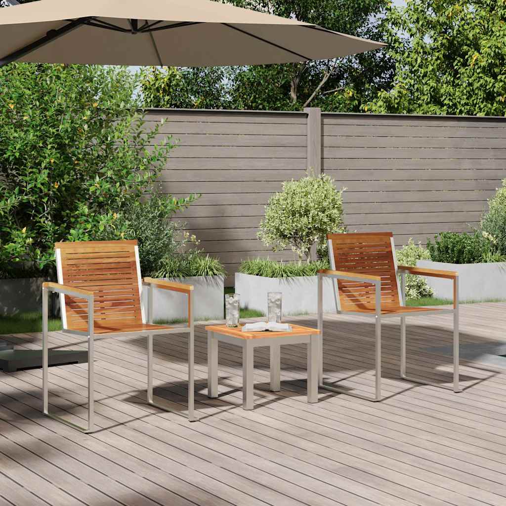Sun Lounger 3 pcs Brown 200 x 60 x 88cm Solid Teak wood
