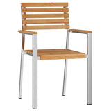 Garden Dining Set 3 pcs Brown Solid Teak wood