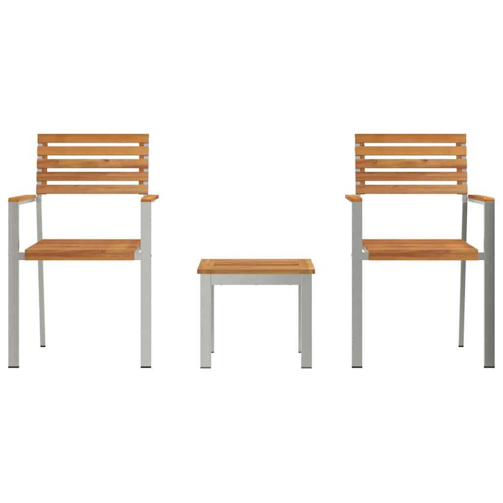 Garden Dining Set 3 pcs Brown Solid Teak wood