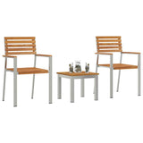 Garden Dining Set 3 pcs Brown Solid Teak wood