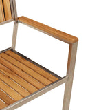 Garden Dining Set 3 pcs Brown Solid Teak wood