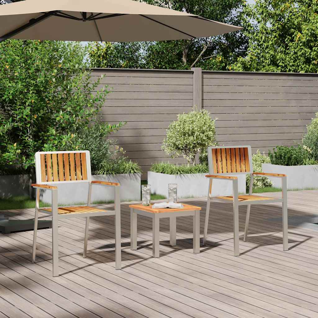 Garden Dining Set 3 pcs Brown Solid Teak wood