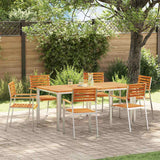 Garden Chair 6 pcs Brown 56 x 54.5 x 87cm Solid Acacia wood