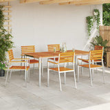 Garden Chair 6 pcs Brown 56 x 54.5 x 87cm Solid Acacia wood