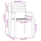 Garden Chair 6 pcs Brown 56 x 54.5 x 87cm Solid Acacia wood