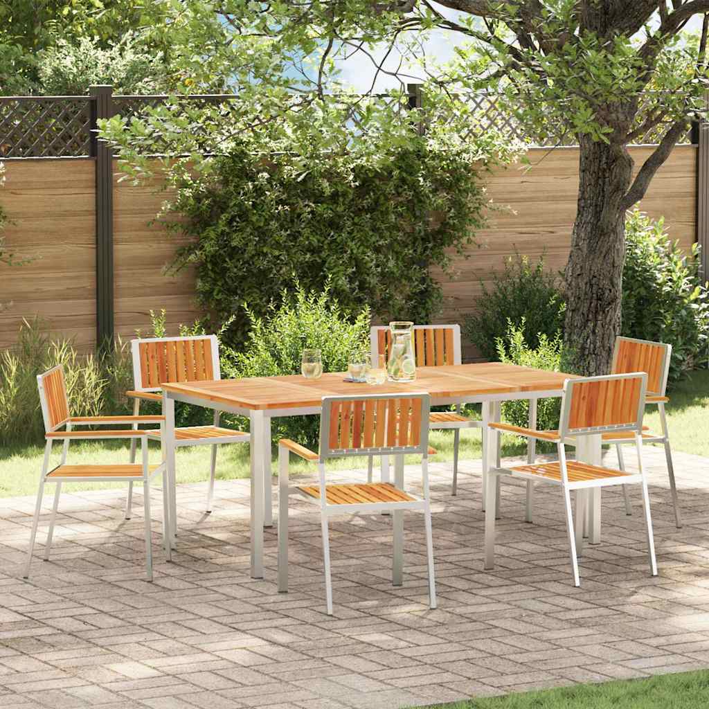Garden Chair 6 pcs Brown 56 x 54.5 x 87cm Solid Acacia wood