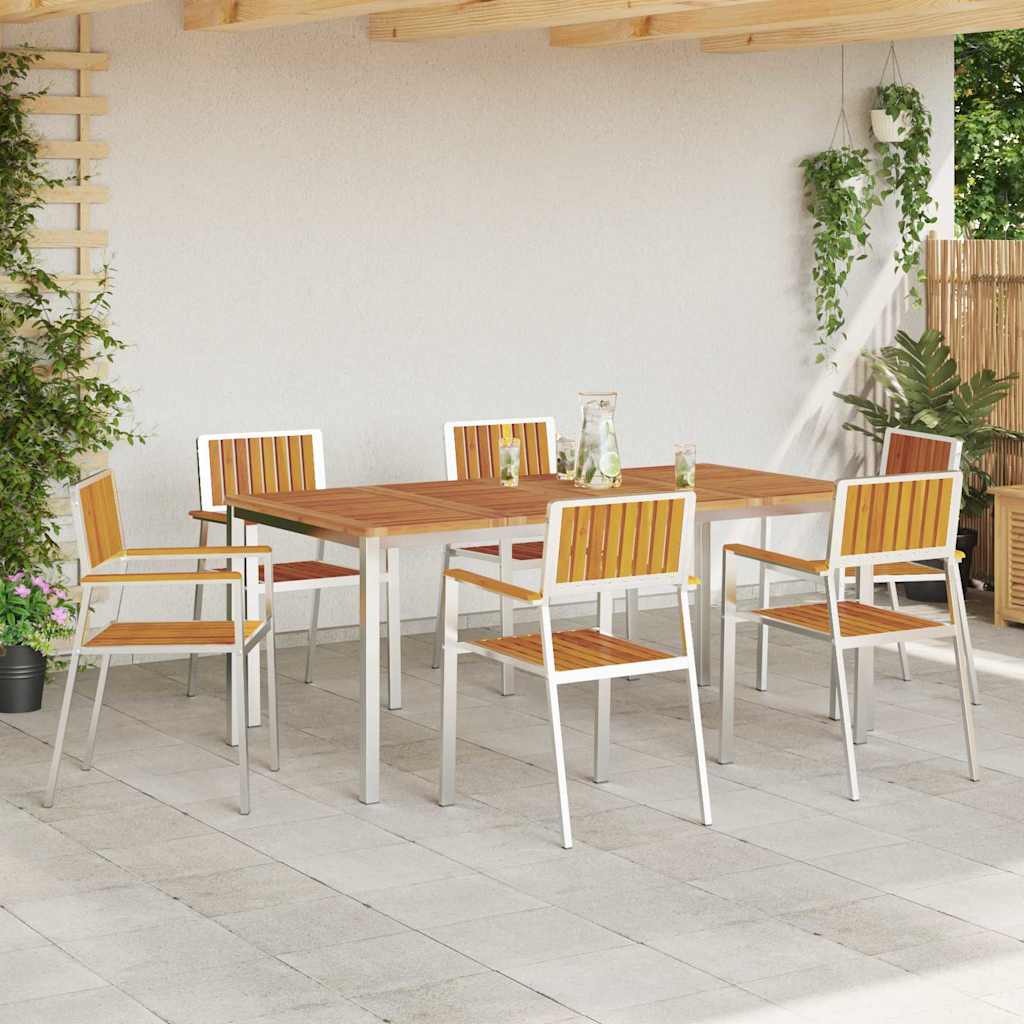 Garden Chair 6 pcs Brown 56 x 54.5 x 87cm Solid Acacia wood