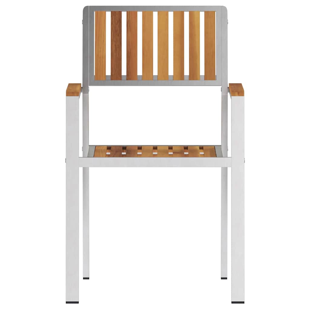 Garden Chair 8 pcs Brown 56 x 54.5 x 87cm Solid Acacia wood