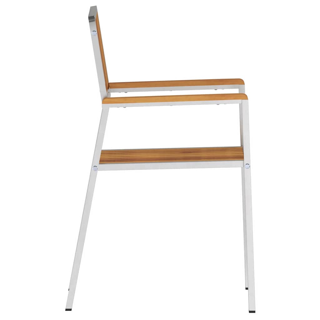 Garden Chair 8 pcs Brown 56 x 54.5 x 87cm Solid Acacia wood