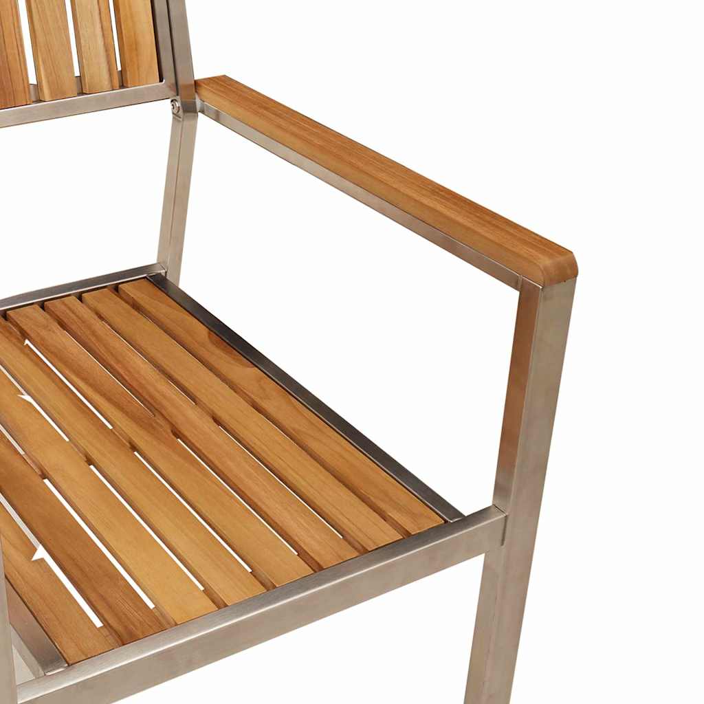 Garden Chair 8 pcs Brown 56 x 54.5 x 87cm Solid Teak wood