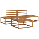 Outdoor Sofa Set 3 Piece Natural Solid Acacia Wood