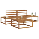 Outdoor Sofa Set 3 Piece Natural Solid Acacia Wood