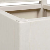 Garden Planter White 36 x 36 x 140 cm Polypropylene