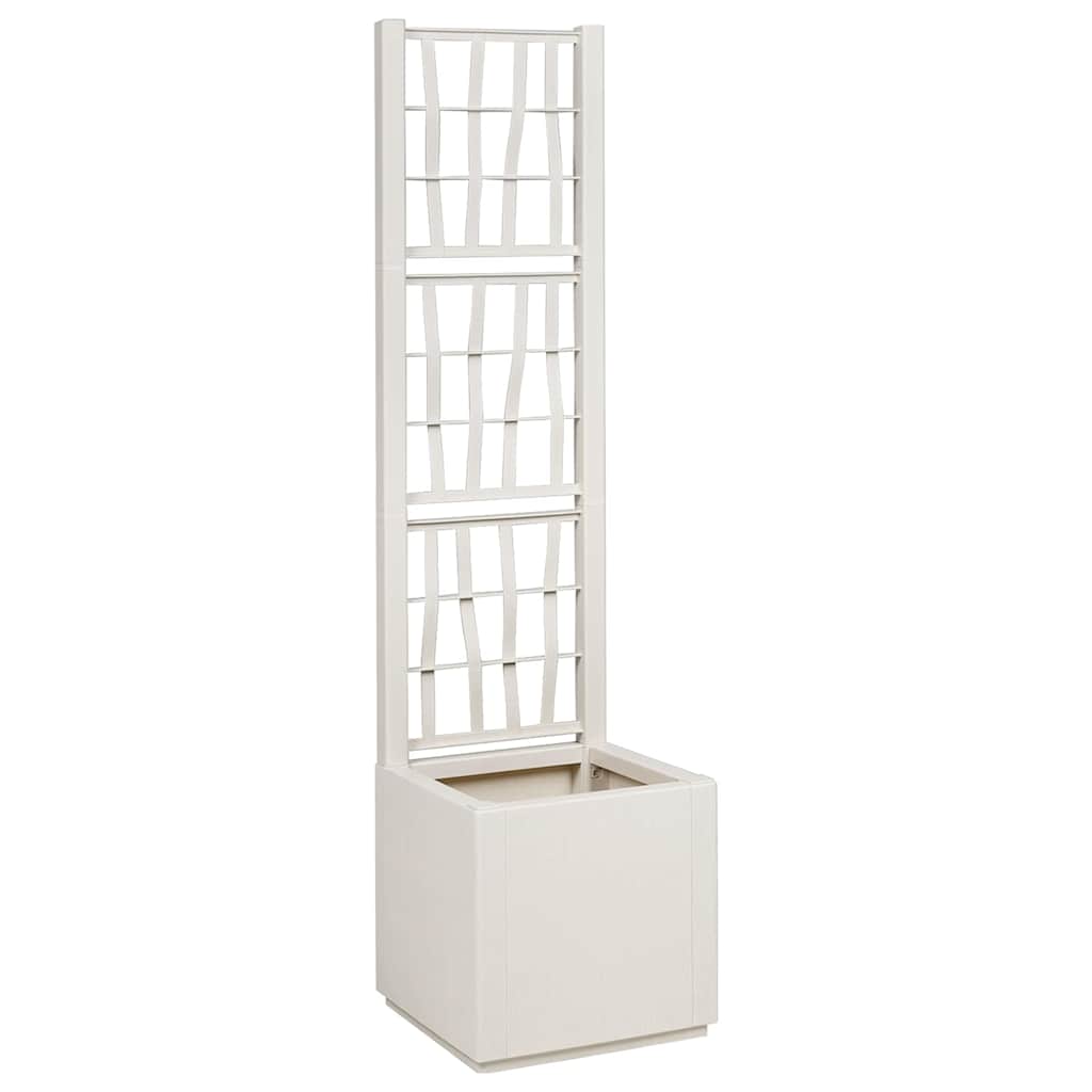 Garden Planter White 36 x 36 x 140 cm Polypropylene