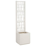 Garden Planter White 36 x 36 x 140 cm Polypropylene
