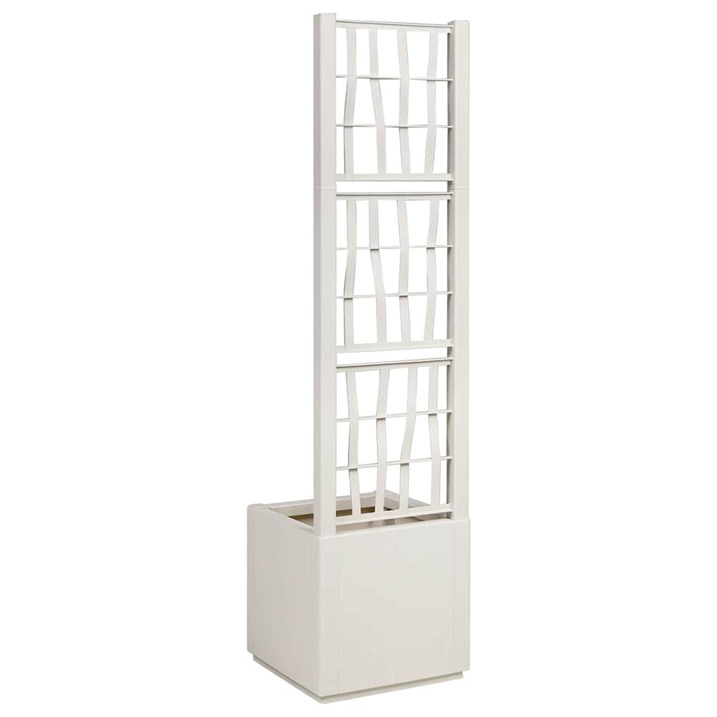 Garden Planter White 36 x 36 x 140 cm Polypropylene