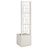 Garden Planter White 36 x 36 x 140 cm Polypropylene