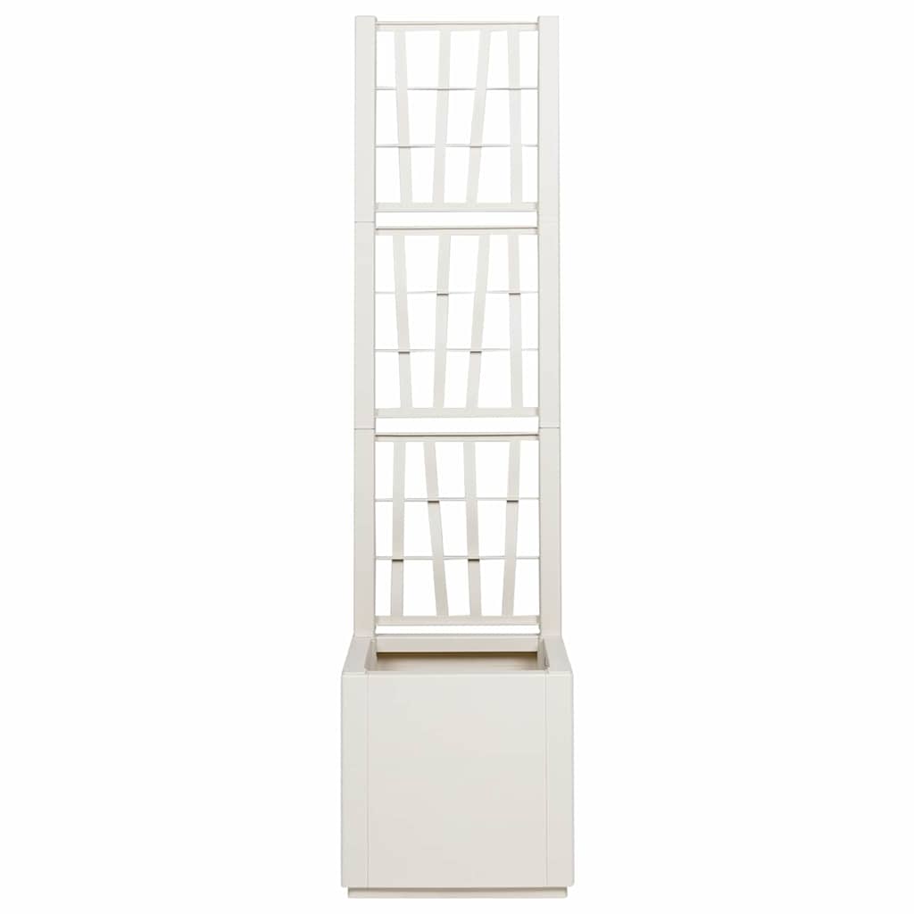 Garden Planter White 36 x 36 x 140 cm Polypropylene