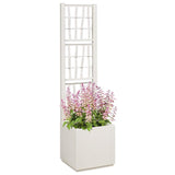 Garden Planter White 36 x 36 x 140 cm Polypropylene
