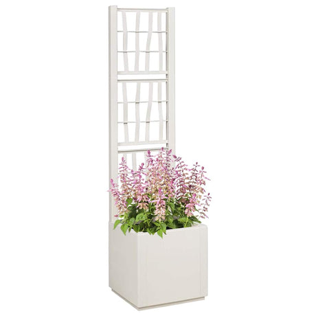 Garden Planter White 36 x 36 x 140 cm Polypropylene