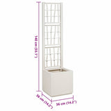 Garden Planter White 36 x 36 x 140 cm Polypropylene