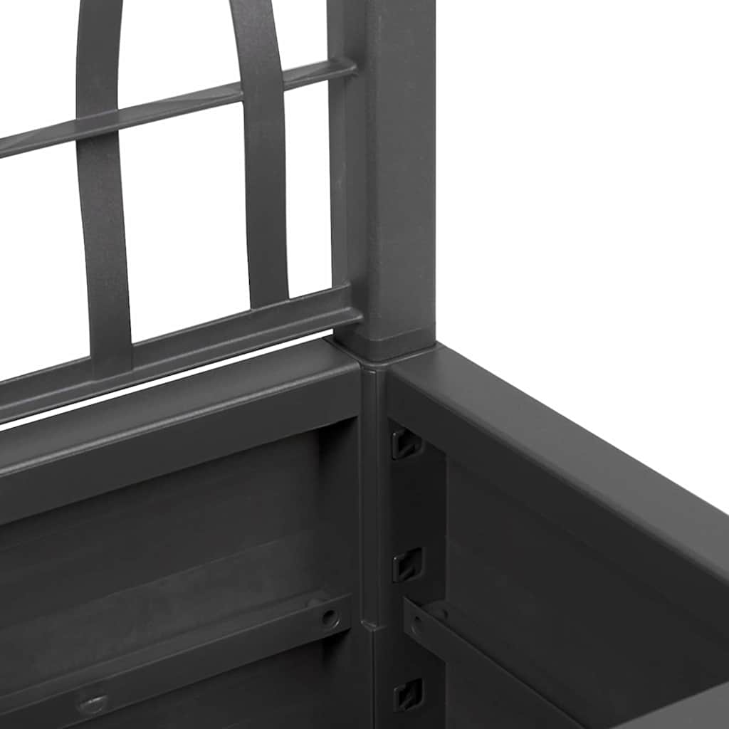 Garden Planter Anthracite 36 x 36 x 140 cm Polypropylene