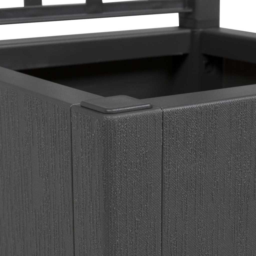 Garden Planter Anthracite 36 x 36 x 140 cm Polypropylene