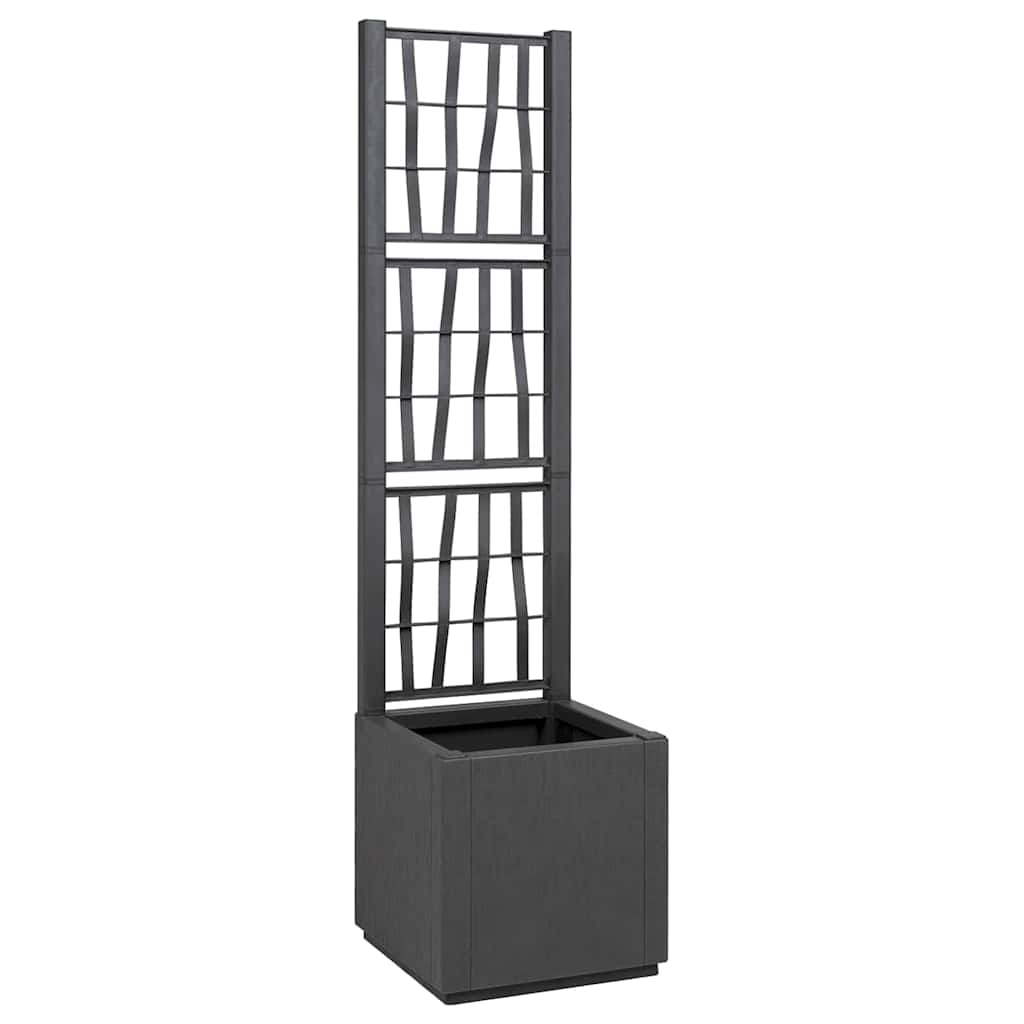 Garden Planter Anthracite 36 x 36 x 140 cm Polypropylene