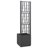 Garden Planter Anthracite 36 x 36 x 140 cm Polypropylene