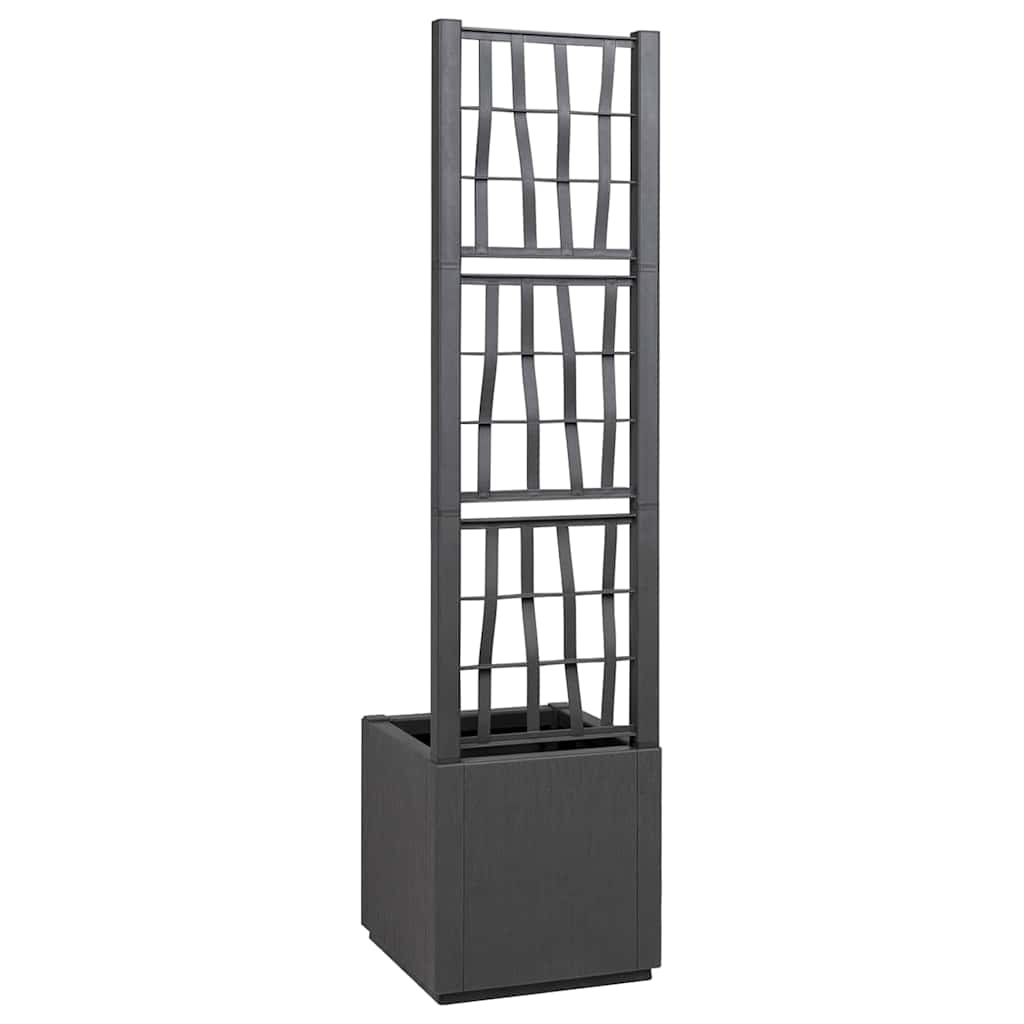 Garden Planter Anthracite 36 x 36 x 140 cm Polypropylene