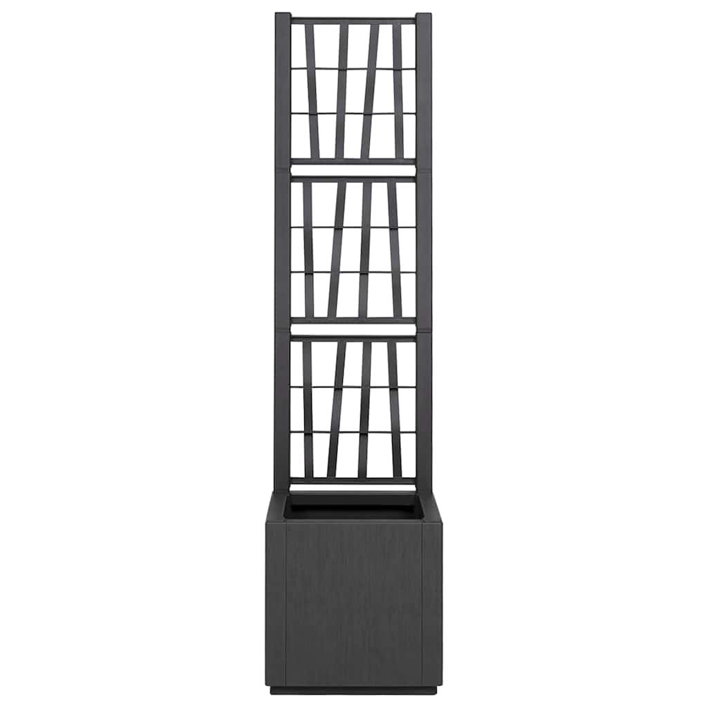 Garden Planter Anthracite 36 x 36 x 140 cm Polypropylene