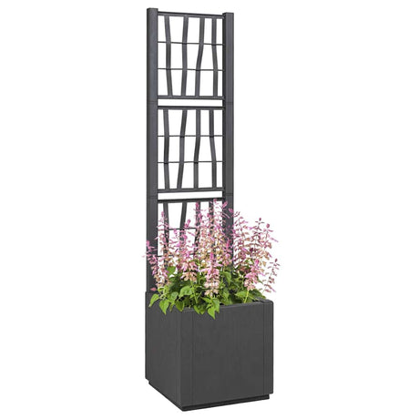 Garden Planter Anthracite 36 x 36 x 140 cm Polypropylene