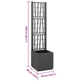 Garden Planter Anthracite 36 x 36 x 140 cm Polypropylene