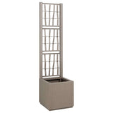 Garden Planter Grey 36 x 36 x 140 cm Polypropylene