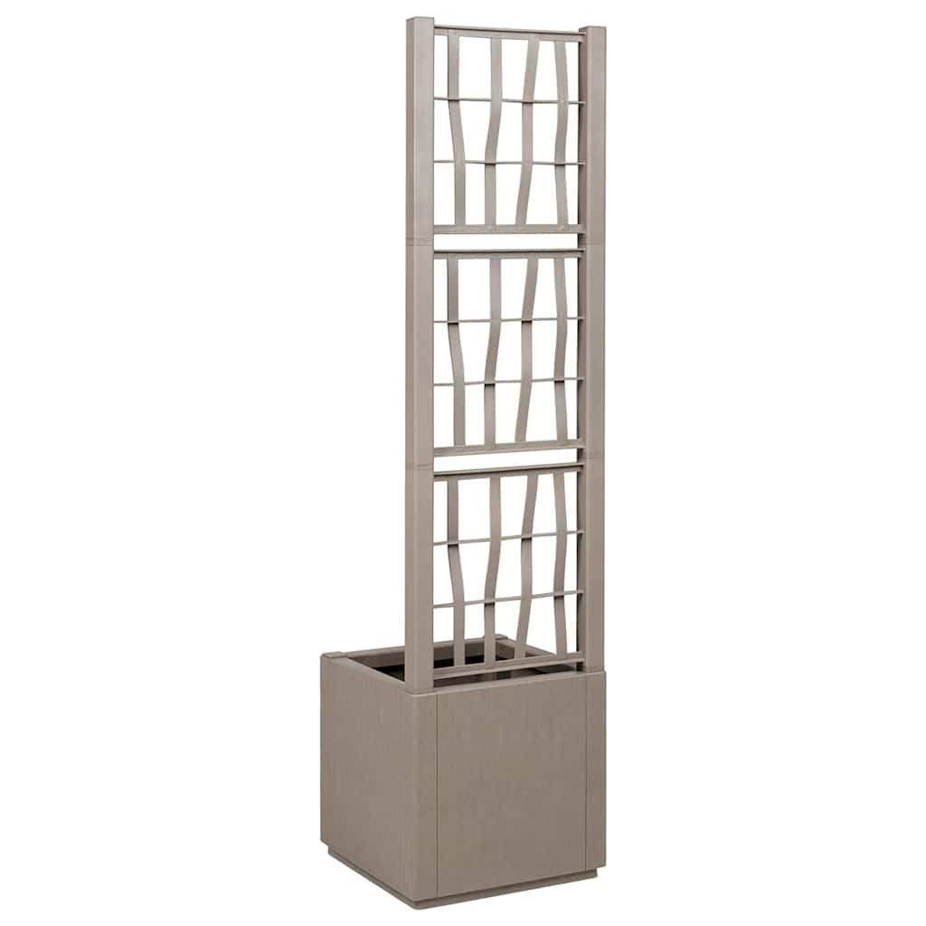 Garden Planter Grey 36 x 36 x 140 cm Polypropylene