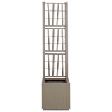 Garden Planter Grey 36 x 36 x 140 cm Polypropylene