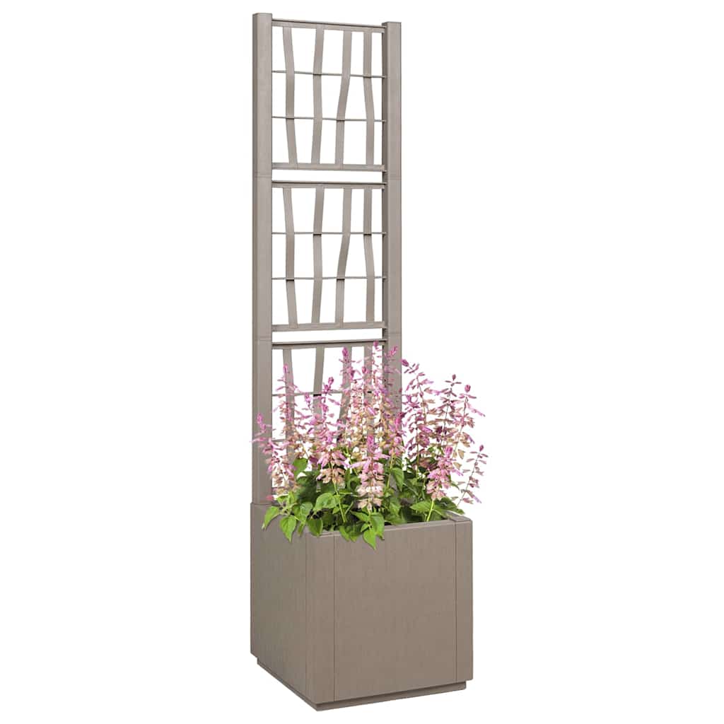 Garden Planter Grey 36 x 36 x 140 cm Polypropylene