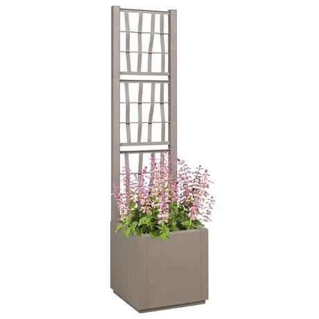 Garden Planter Grey 36 x 36 x 140 cm Polypropylene